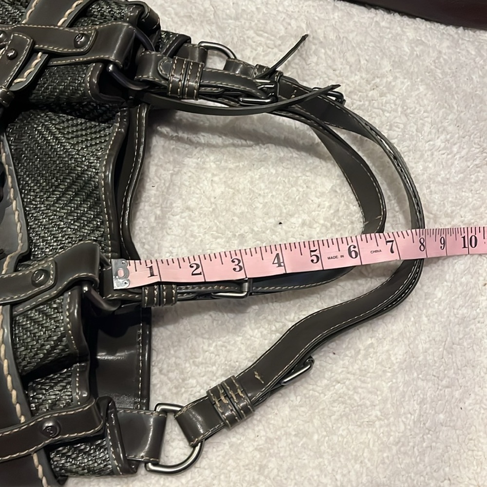 Francesco Biasia Gray Shoulder Bag Double Strap Magnetic Closure - Picture 13 of 15